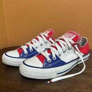 Converse Chuck Taylor All Star Low Top Women's 7 Men's 5 Red White and Blue